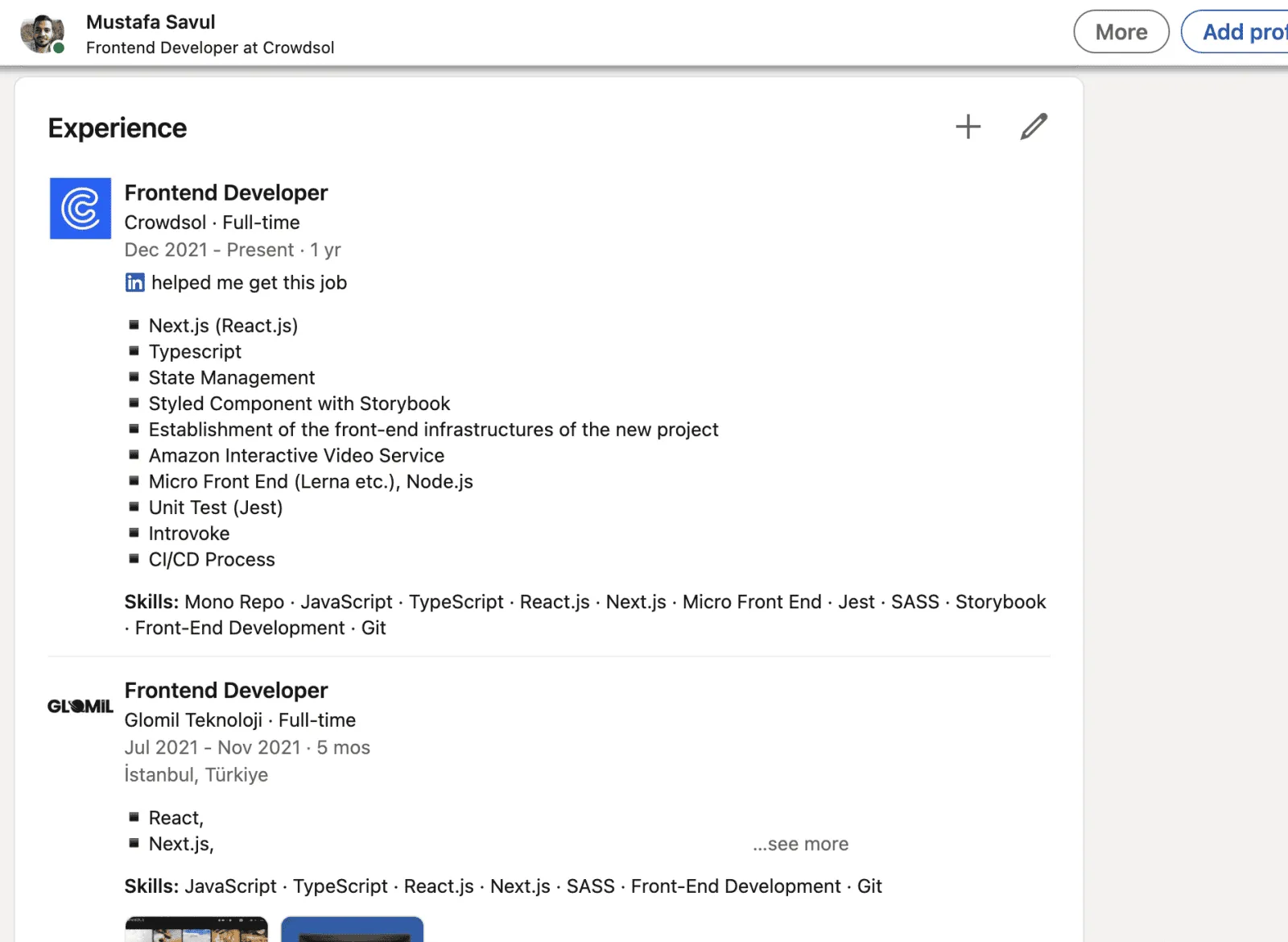 Other Projects on LinkedIn